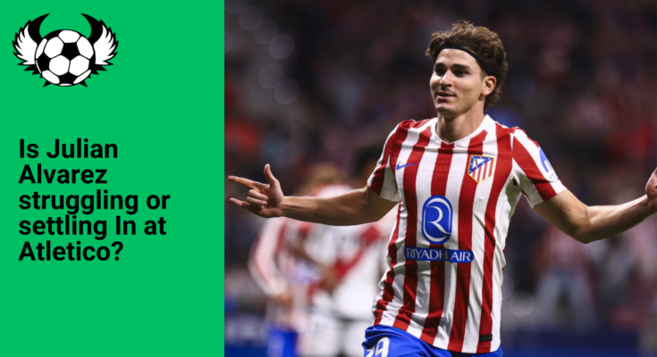 Julian Alvarez in action for Atletico Madrid